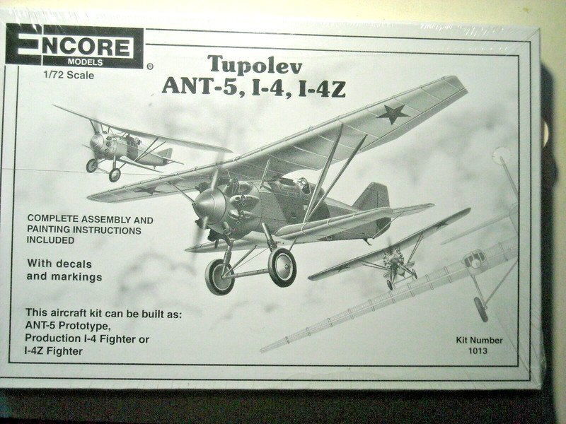 2 NIB 1:72 Encore kits 1013 Tupolev ANT-5 I-4 I-4Z choice 3 finishes FREE  SHIP