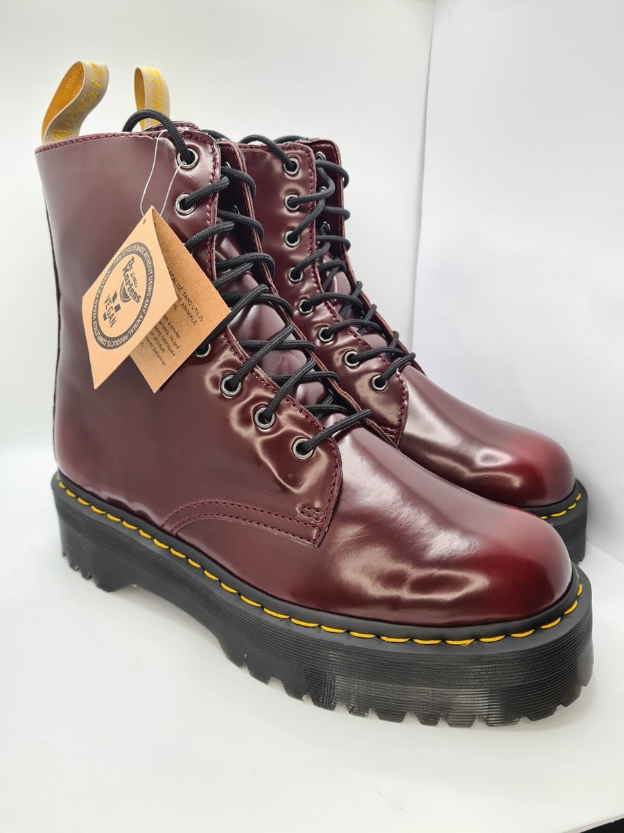 Dr Martens Vegan Jadon Ii Cherry Red Martens Vegan Jadon II Boots - Main Image