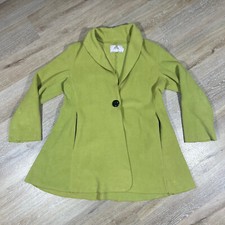 Janska Artsy Usa Fleece Polartec Pockets Shawl Wrap Women’s Size Medium Green