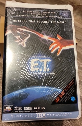 E.T. The Extra-Terrestrial Movie VHS Clamshell Case 1996 New & Sealed - Picture 3 of 8