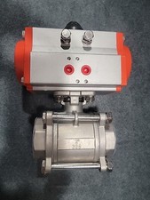 2" Pneumatic Air Actuated Ball Valve Double Acting 304 Stainless Steel 1000PSI