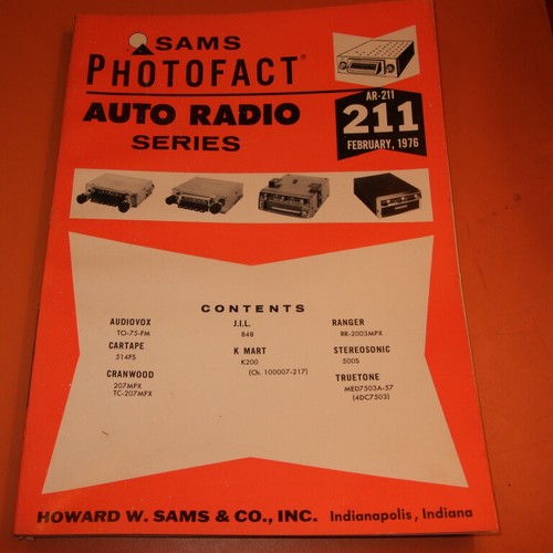 Sams Photofact Radio samochodowe Seria AR- Radio tranzystorowe Serwis TSM- Instrukcja U-PICK - Zdjęcie 281 z 378
