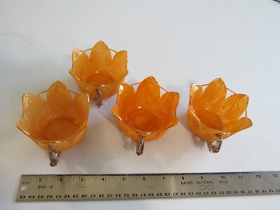 Westmoreland Orange Tulip Punch Cups 4 each