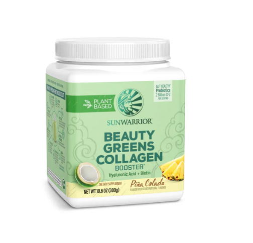 Sunwarrior Plant-Based Beauty Greens Powder Organic Pina Colada, 10.6oz
