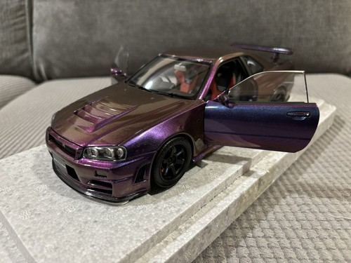 1/18 MotorHelix Nissan Skyline R34 GT-R Nismo Midnight Purple Diecast Limited - Picture 9 of 24