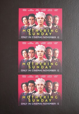 MOTHERING SUNDAY MOVIE PROMO POSTCARDS x3 Odessa Young Josh O'Connor Colin Firth