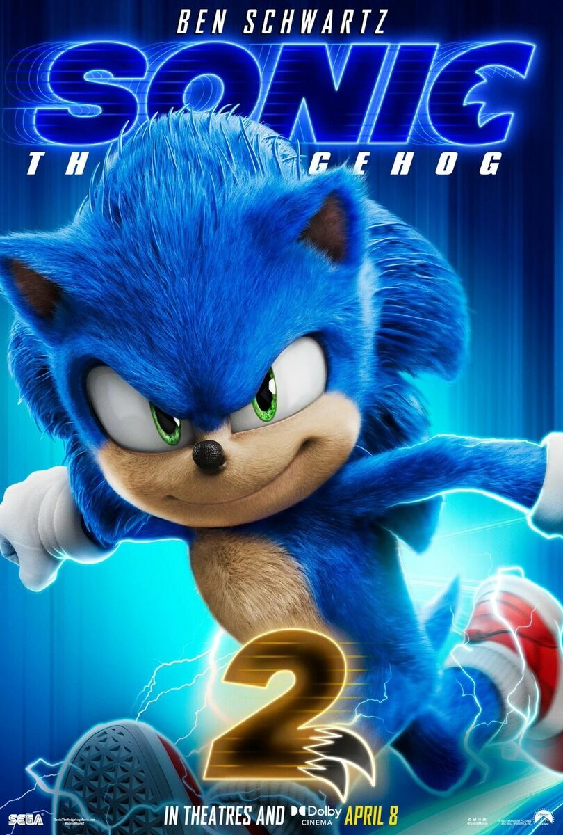 Sonic The Hedgehog 2 movie poster (f) - 11 x 17 inches