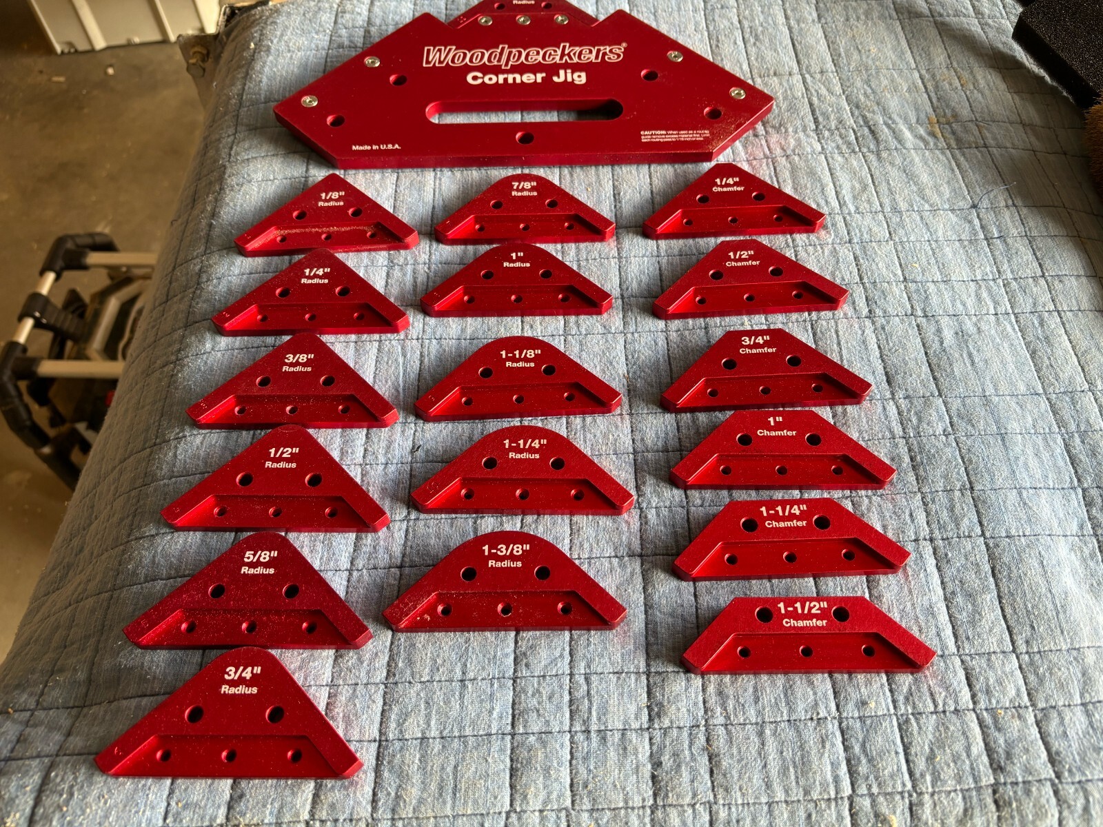 Woodpeckers Corner Jig 18pc Deluxe Set (Chamfer & Radius) CJ