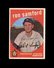 Ron Samford Signed 1959 Topps Washington Senators Autograph