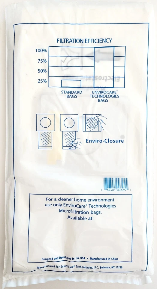 Hoover Type SR Vacuum Bags Lot Of 3 OB Micro Filtration 325 Envirocare BAGS1 - Image 3 of 3
