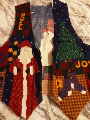 VIP Christmas Vest Fabric Panel - Cut & Sew, DIY Instructions, Various Sizes NEW