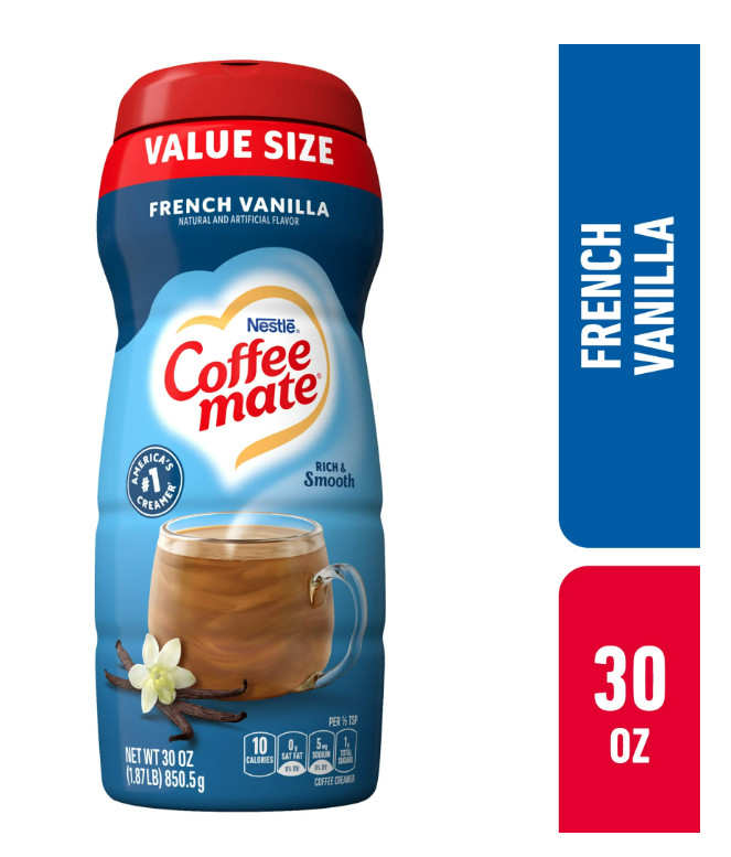 Nestle Coffee mate French Vanilla Powder Coffee Creamer, 30 oz