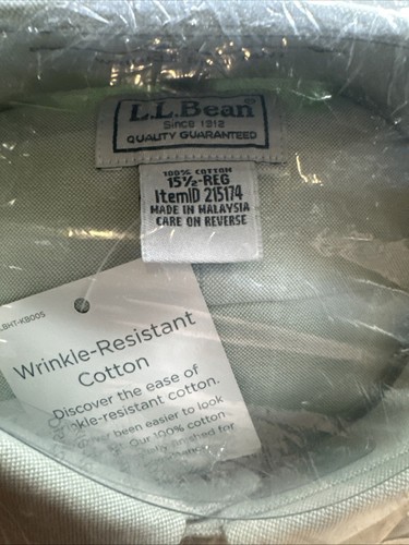 L.L. Bean Herren Kurzarm Button Down Gr. 15,5 Reg 100% Baumwolle knitterfrei - Bild 2 von 6
