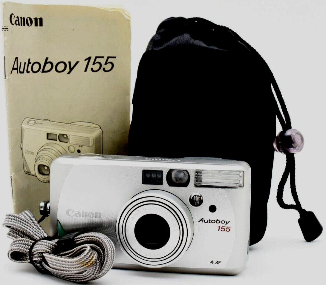 N MINT] Canon Autoboy 155 Point & Shoot Compact Film Camera Silver