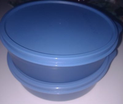   Tupperware Frische-Behälter 2x 400ml Schüssel mit Deckel Blau  Neu/Ovp  