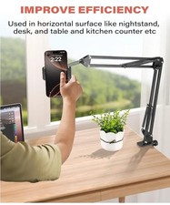 Cell Phone Bed Stand Holder for Desk, Headboard, Bed Heavy Duty, Office, Home