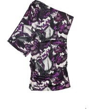 GUESS Womens Floral One Shoulder Dress, Multicoloured, X-Large