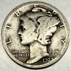 1923-P Mercury Dime 10c Circulated Condition 90% Silver US Coin - 3988