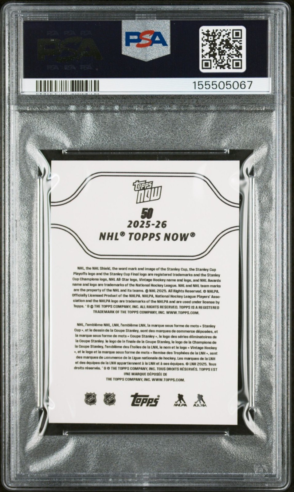 2025 Sidney Crosby Hockey Sticker Card #50 Most Home Points By A Penguin Psa 10 view 2