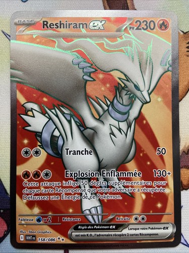 Carte Pokémon - Reshiram Ex - FA 158/086 - EV10.5 Flamme Blanche - FR - NM