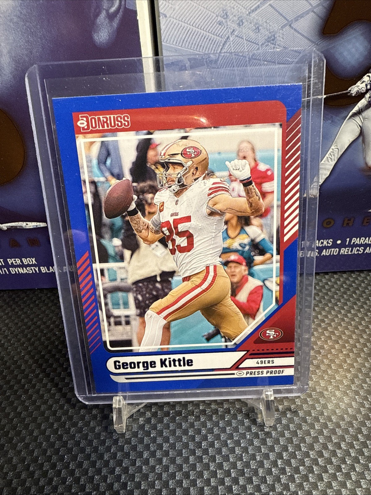 2024 Panini Donruss - George Kittle #112 Blue Press Proof