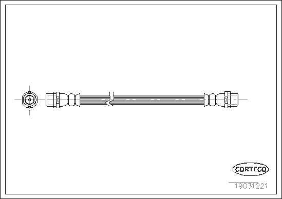Corteco Bremsschlauch Fahrzeugseite, Hinterachse, Radseitig FüR MERCEDES-BENZ-image