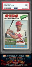 1977 Topps #347 George Foster Cincinnati Reds PSA 9 MINT LOW POP