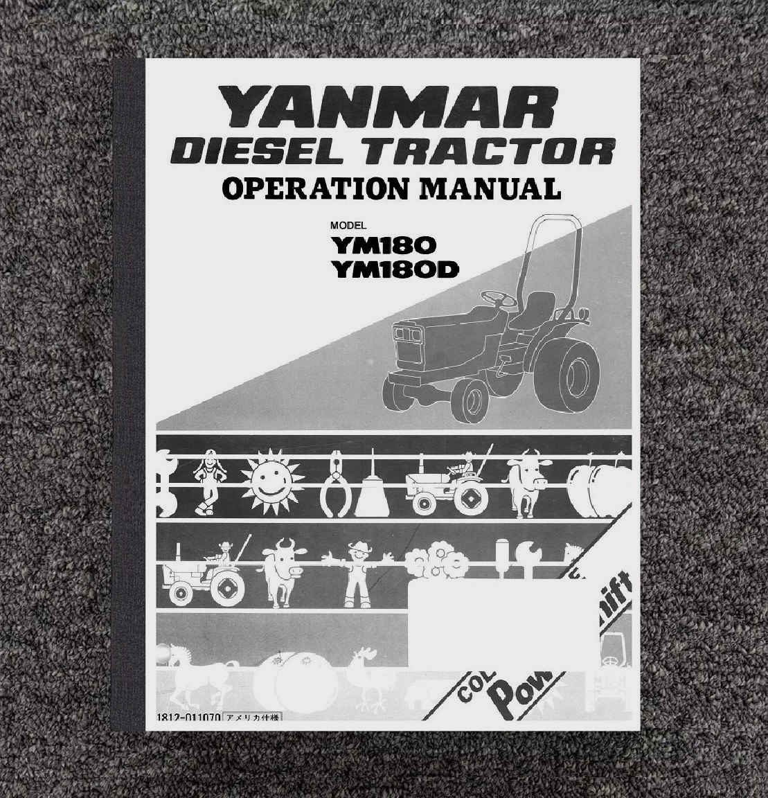 180 Tractor Operator Instruction Maintenance Manual FITS Yanmar