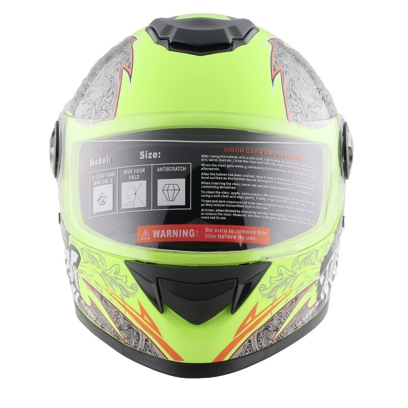 Integralhelm Helm Kinderhelm Motorradhelm Motorrad Jethelm Crosshelm Mejia Gelb - Bild 3 von 4