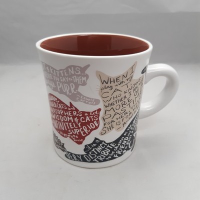 Literarische Katzen Tasse 2019 von Die Arbeitslosen Philosophen Gilde Pfotenabdruck innen