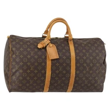 LOUIS VUITTON Monogram Keepall 55 Boston Bag M41424 LV Auth 147182