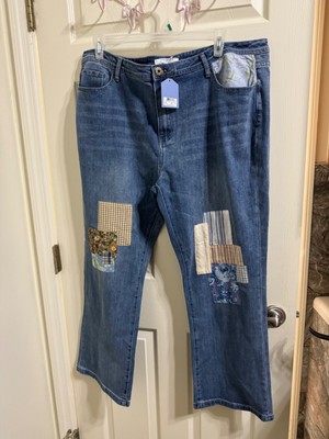 modern prairie april cornell patchwork jean 4x new