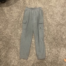 Nike Jordan Cargo Sweatpants Boys Youth XL Gray Fleece Joggers