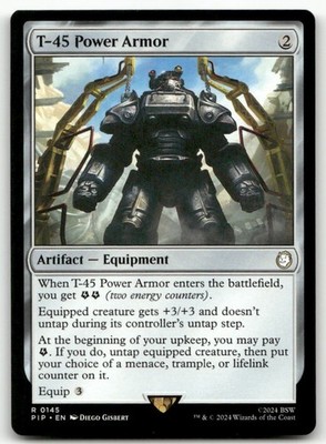 T-45 Power Armor Universes Beyond Fallout MTG NM