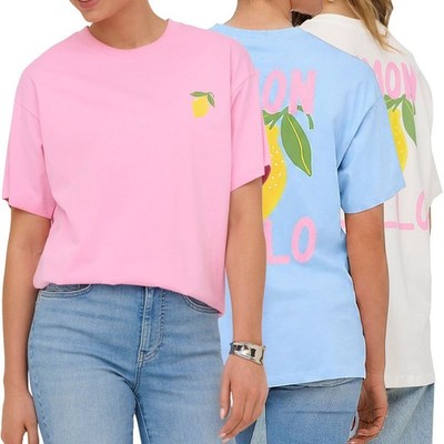 Only Damen T-Shirt Damenshirt Oversize Statement Shirt Tee Top ONLElle Printed