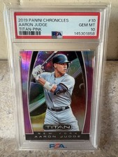 2019 Panini Chronicles - Titan Aaron Judge #10 Pink Prizm /25 Pop 2 PSA 10!!🔥🔥