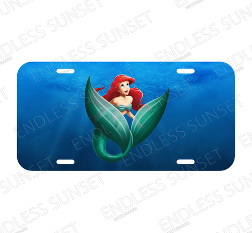 NEW The Little Mermaid Ariel Plate CAR SUV Truck - Picture 2 of 2