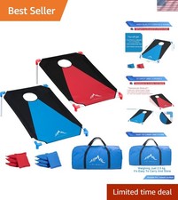 Himal Portable PVC Framed Cornhole Game Set with 8 Bean Bags and Carrying Bag...