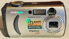 Samsung Digimax 240 Digital Camera 2.0MP 6X Zoom Compact Tested Works READ
