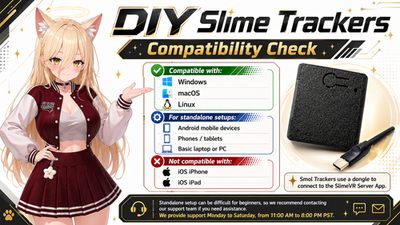 SlimeVR Compatible Smol Tracker VR 6 Trackers ICM45686 QMC6309