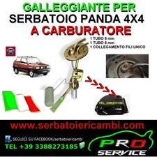 GALLEGGIANTE INDICATORE LIVELLO BENZINA FIAT PANDA 4x4 CARBURATORE tubi 8 e 6 mm
