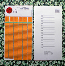  1 Each 190 Singles REGULAR "NOT Sure" TIP BOARD 101-120 Pull Tab Jar Ticket