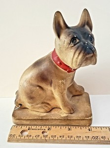 蔵*＊様 Vintage Chalkware Bulldog Chalkware Bulldog | eBay