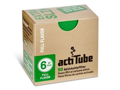 actiTube 50 Filter Aktivkohle EXTRA SLIM 6mm | Drehfilter Joint Anzahl wählbar