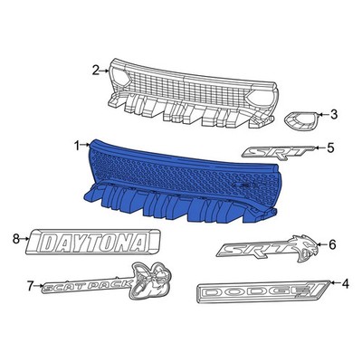 For Dodge Charger 2020-2023 Dodge 68422116AC Front Upper Grille
