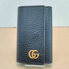 GUCCI Marmont Key Case 6 Key Loops GG Signature Logo Black Unisex 435305