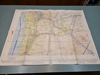 Aeronautical Map Columbia River Washington State 1952