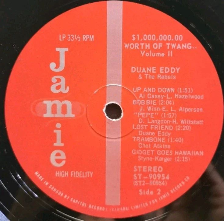 Vinyl LP Duane Eddy - $1,000,000.00 Worth Of Twang Vol II G+ JLP 70-3021 - Image 4 of 4