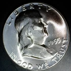 1955 (P) Franklin Silver Half Dollar Brilliant Uncirculated "Key Date Coin" #8