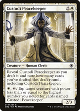 Custodi Peacekeeper 14 CN2 Conspiracy Crown White Palumbo Cleric Human MTG NM